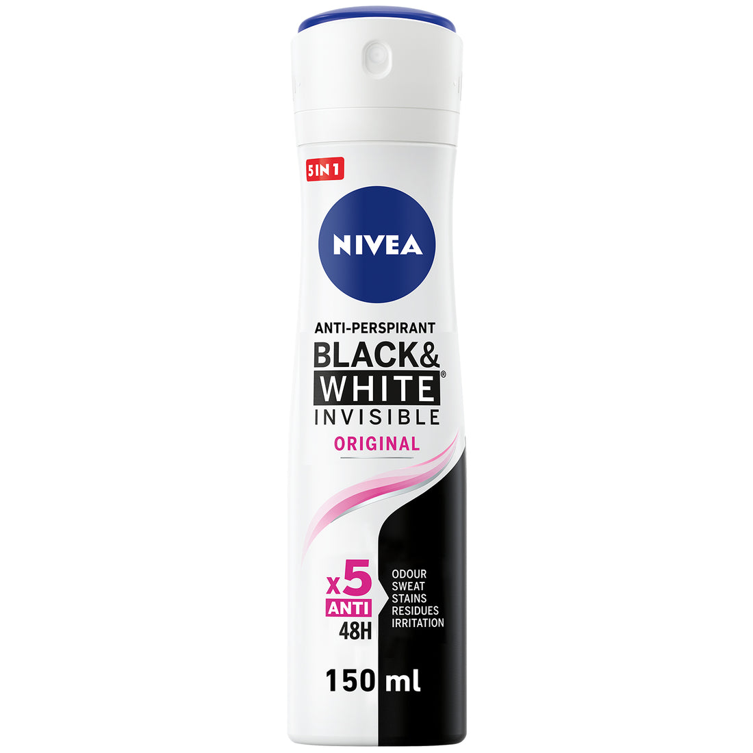 Nivea Black &amp; White Invisible Original, Antiperspirant for Women, Spray 150ml
