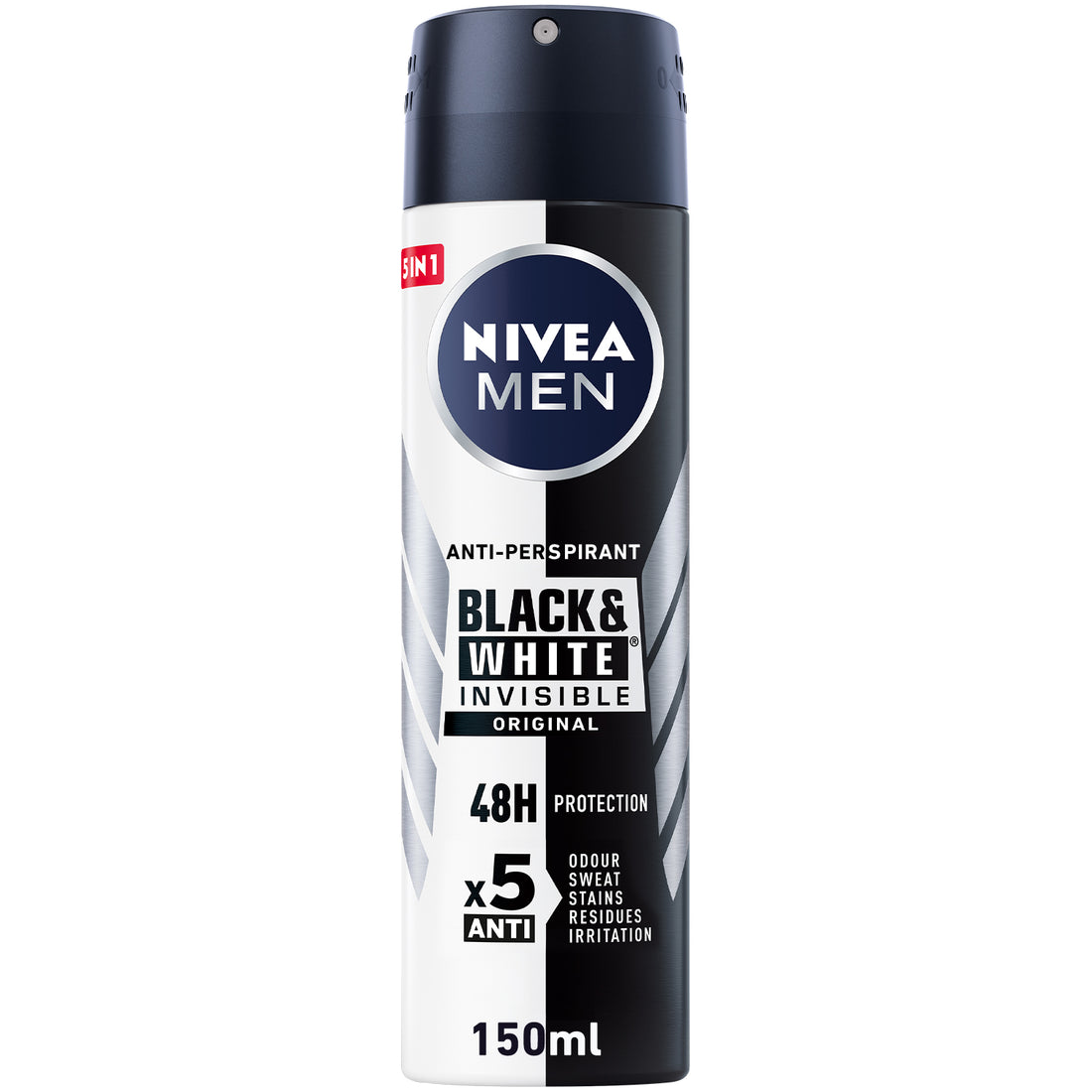 Nivea Men Black &amp; White Invisible Original, Antiperspirant for Men, Spray 150ml