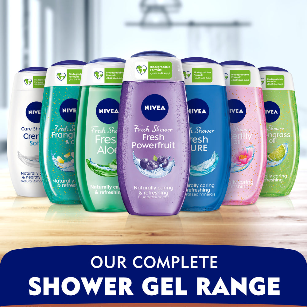 Nivea Fresh Pure Shower Gel, Sea Minerals, Aquatic Scent, 250ml