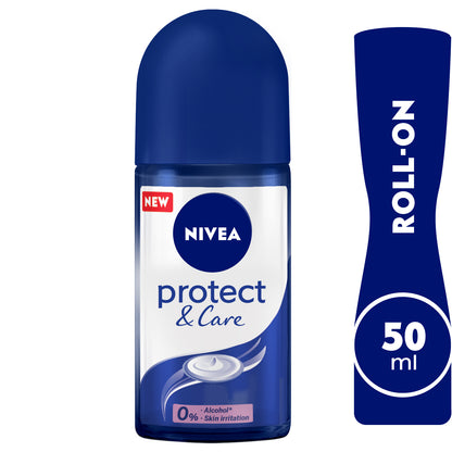 Nivea Protect &amp; Care, Antiperspirant for Women, No Ethyl Alcohol, Roll-on 50ml