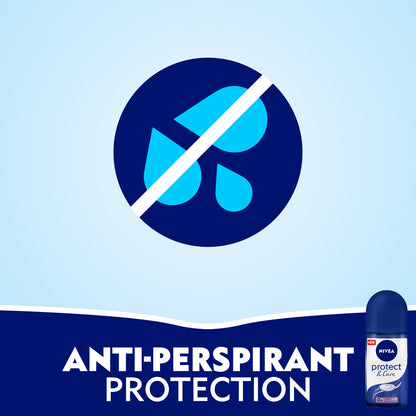 Nivea Protect &amp; Care, Antiperspirant for Women, No Ethyl Alcohol, Roll-on 50ml