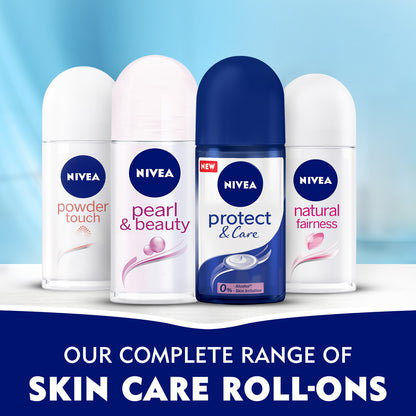 Nivea Protect &amp; Care, Antiperspirant for Women, No Ethyl Alcohol, Roll-on 50ml