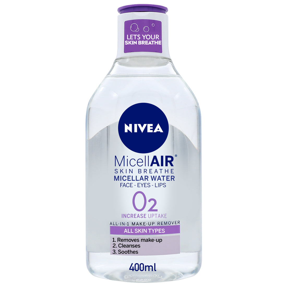 Nivea Micellar Water Makeup Remover, All Skin Types, 400ml