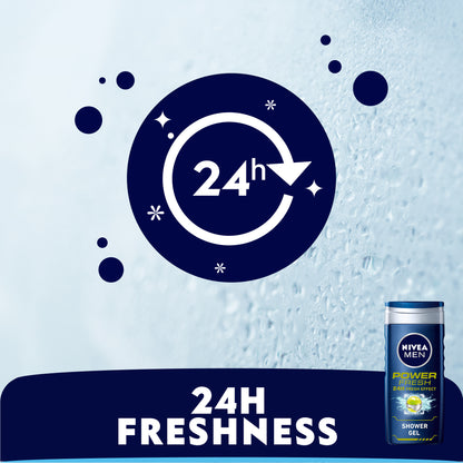 Nivea Men Power Fresh Shower Gel 3in1, 24h Fresh Effect, Citrus Scent, 250ml