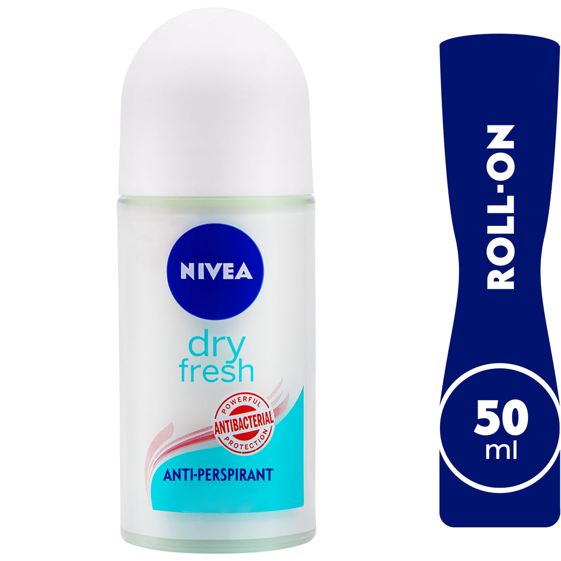 Nivea Dry Fresh, Antiperspirant for Women, Antibacterial Protection, Roll-on 50ml