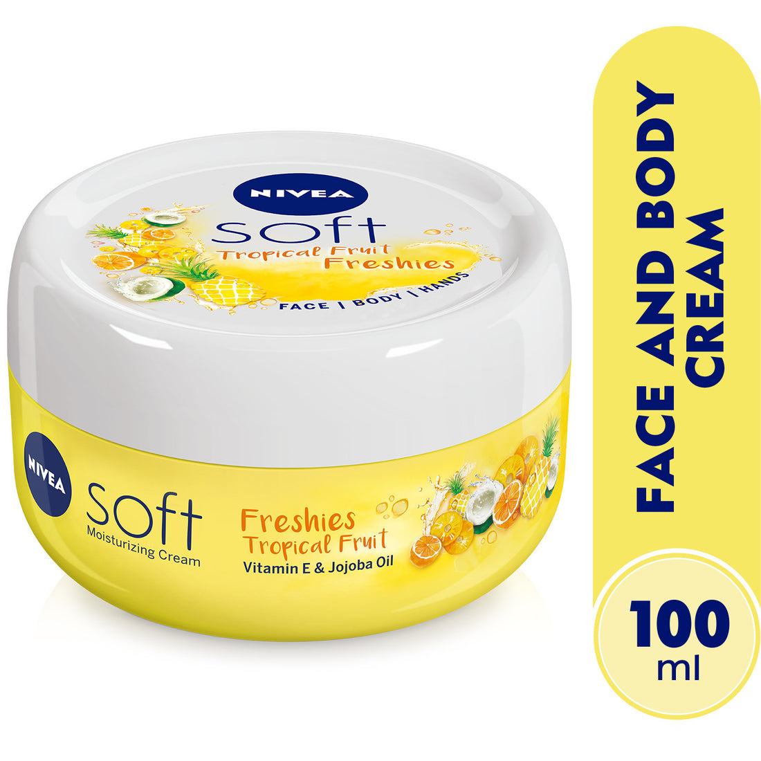 Nivea Soft Freshies Moisturizing Cream, Tropical Fruit, Jar 100ml