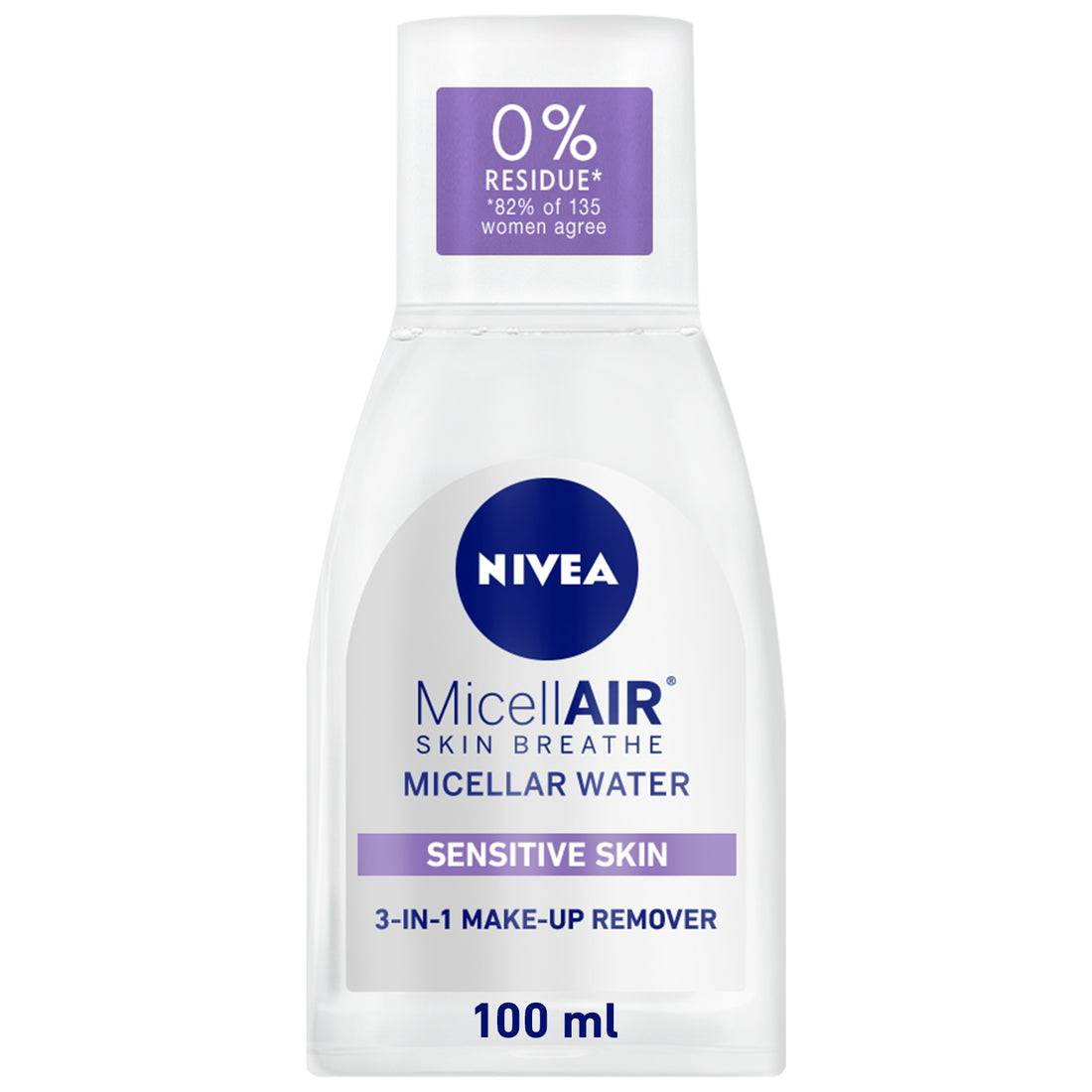 Nivea Micellar Water 3-in-1 Makeup Remover, 100ml