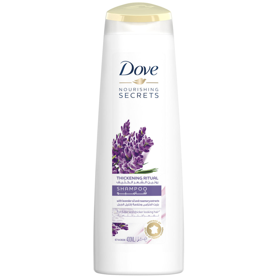 Dove Shampoo For Thick Hair With Lavender 400ml