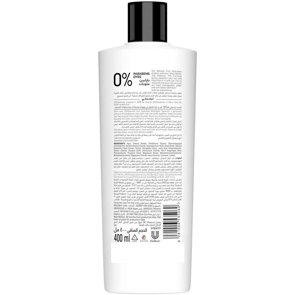 TRESemme Conditioner Botanix Curl Hydration For Curly Hair 400ml