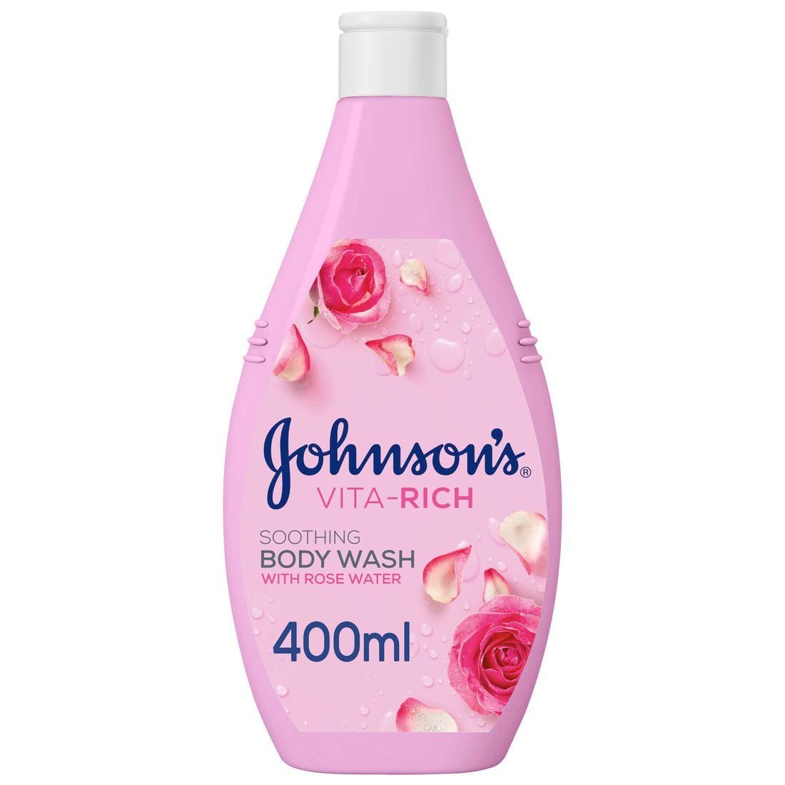 JOHNSON’S Body Wash - Vita-Rich, Soothing Rose Water, 400ml