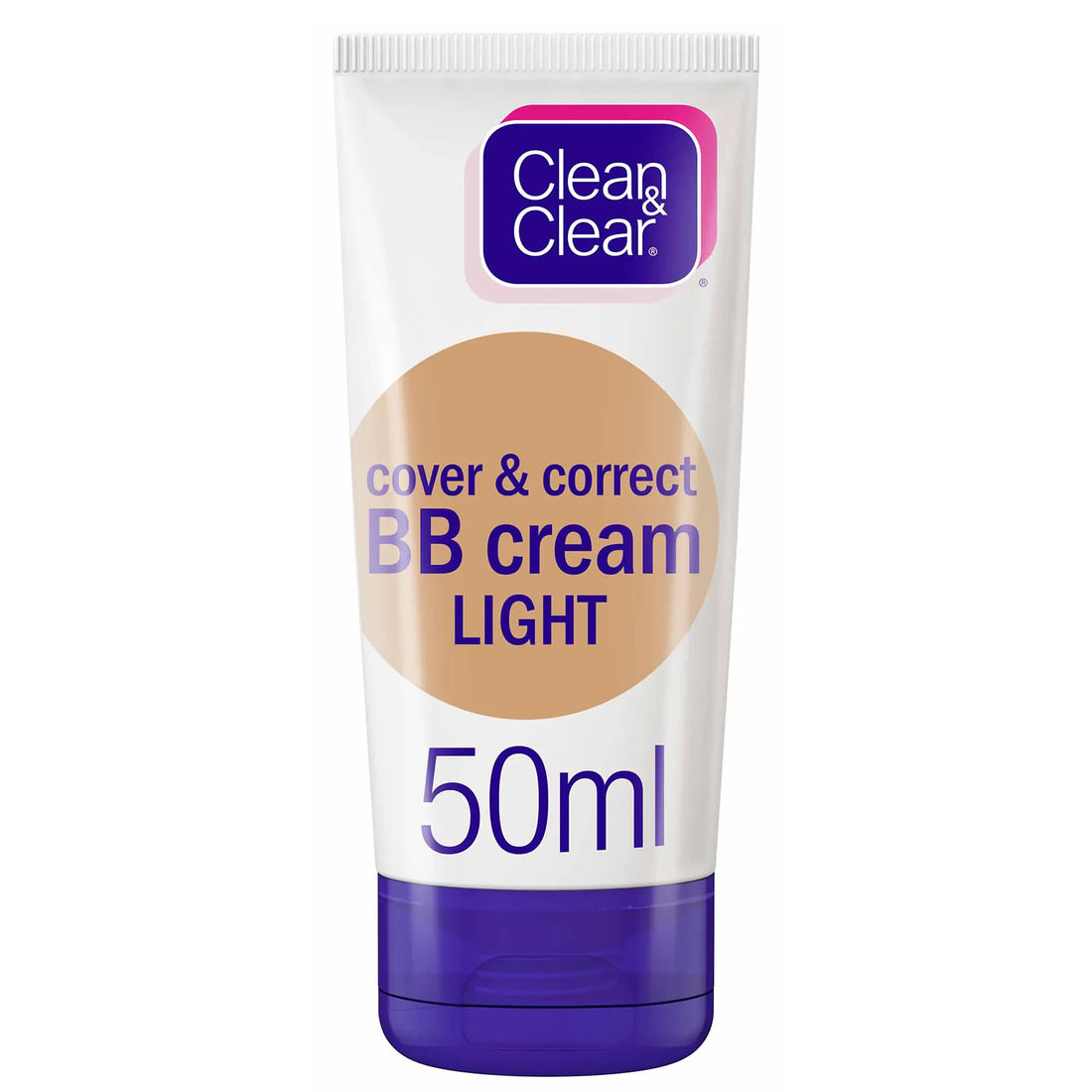 CLEAN &amp; CLEAR BB Cream, Cover &amp; Correct, Light, 50ml